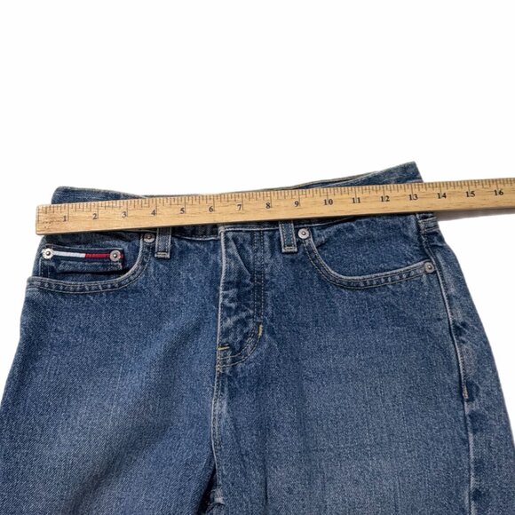 Tommy Hilfiger Jeans Juniors 1 Blue Twill Denim Straight Y2K Western School VTG - Picture 9 of 16